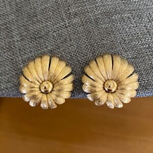 Monet Radiant Gold Floral Earrings